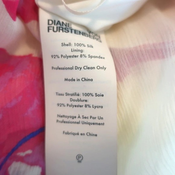 Diane Von Furstenberg Maxi Wrap Dress Breeze Printed Chiffon Size Medium NEW - Picture 7 of 7